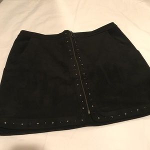Black mini skirt